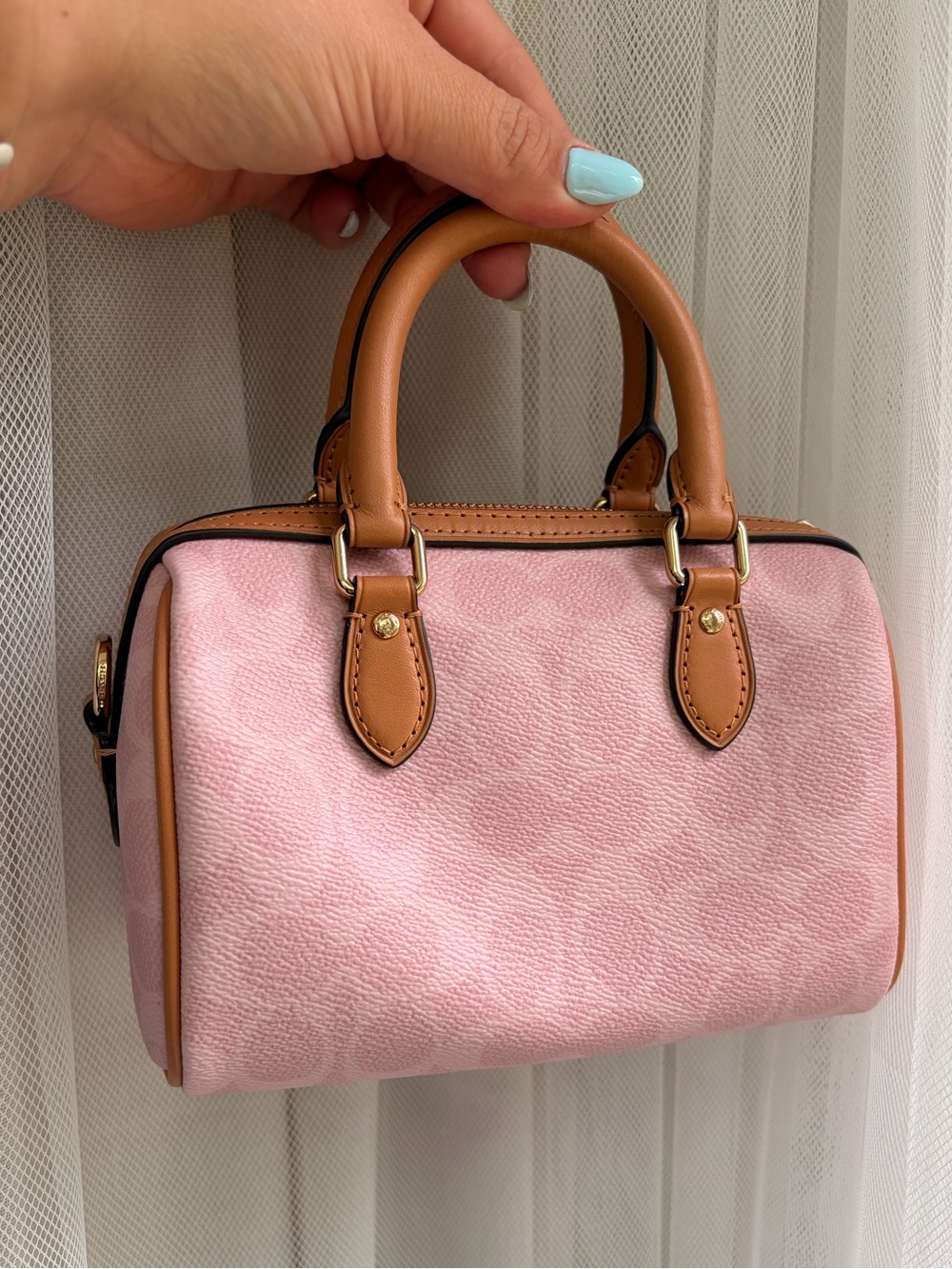 Coach Powder Pink Mini Rowan - Picture 3 of 8
